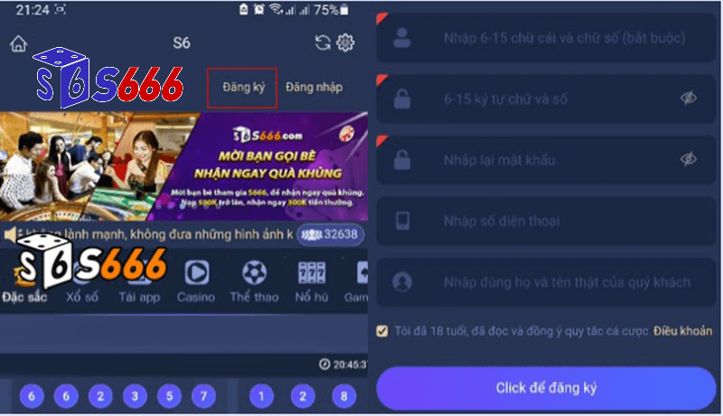 Quyền lợi của hội viên S666