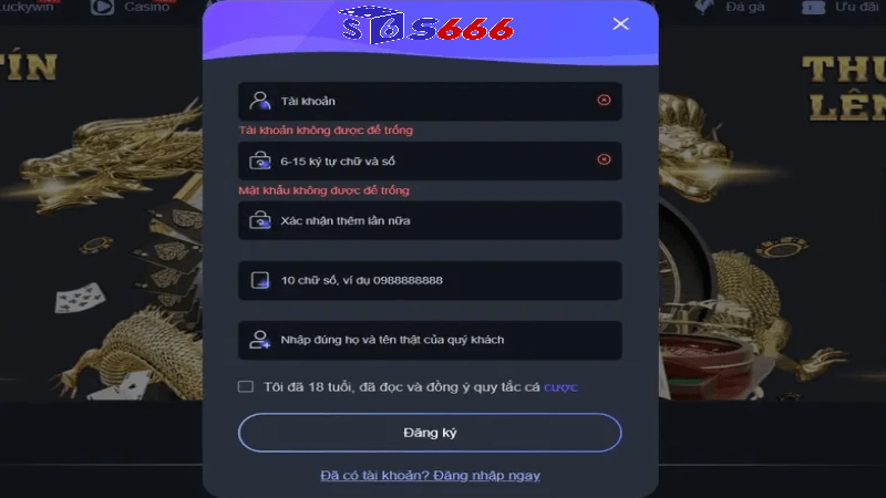 Hướng dẫn chi tiết đăng ký S666