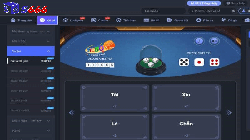 Cá cược xổ số s666